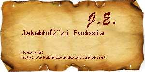 Jakabházi Eudoxia névjegykártya